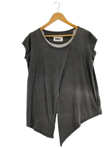 商品画像：rare front slit tee shirt/ここのえタグ/半袖カットソー/コットン/GRY/S32// 1