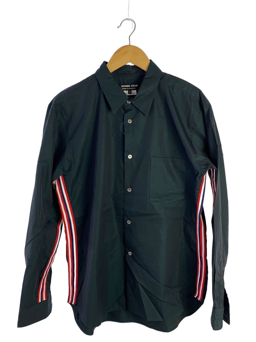 COMME des GARCONS HOMME DEUX / 22SS/AD2021/サイドラインシャツ/長袖シャツ/M/コットン/BLK/DI-B032