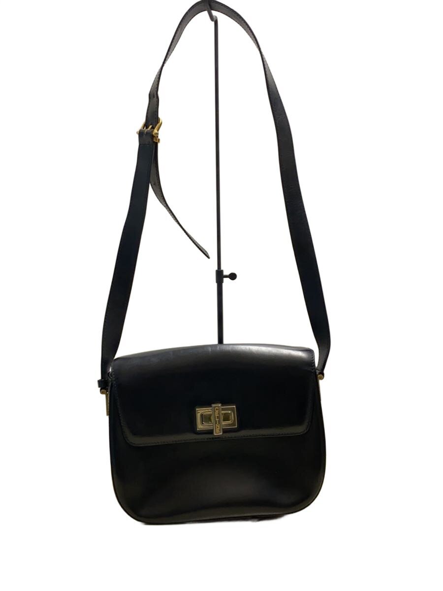 CELINE / ショルダーバッグ/レザー/BLK