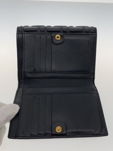 商品画像：ナッパレザー/2つ折り財布/レザー/BLK/レディース 4