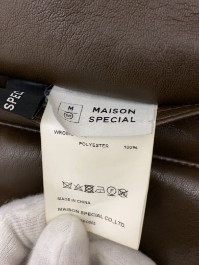 商品画像：ヴィーガンレザーファーライダースジャケット/FREE/フェイクレザー/BRW/21202115108 6