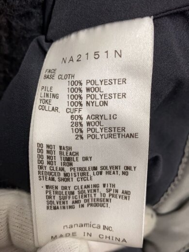 画像：THE NORTH FACE PURPLE LABELWool Boa Fleece Denali Jacket/M/ポリエステル/GRY/NA2151N4