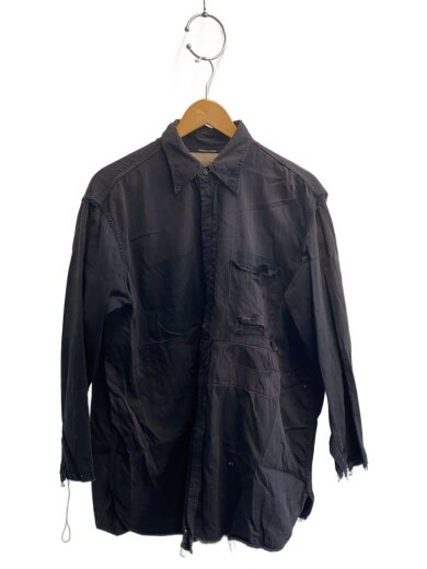 商品画像：TrAnsference/リメイクシャツ長袖シャツ/コットン/BLK 1