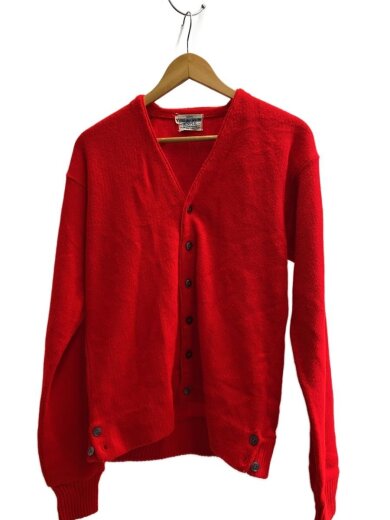 商品画像：VIRGIN ORLON ACRYLIC/70s/カーディガン(厚手)/M/アクリル/RED 1