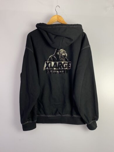 商品画像：RHINESTONE OG ZIP HOODED SWEATSHIRT/L/コットン/BLK/101243012017// 2