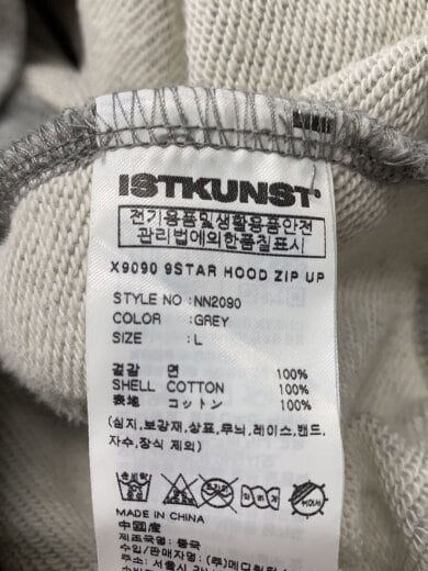 商品画像：ジップパーカー/L/コットン/GRY/ドット// 4