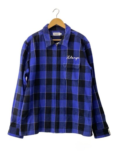 商品画像：FLANNEL PLAID FULL ZIP SHIRT/XL/コットン/BLU/チェック/01164401// 1