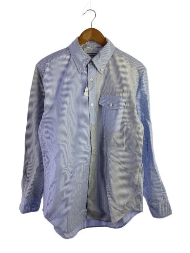 商品画像：長袖シャツ/S/コットン/BLU/ストライプ 1