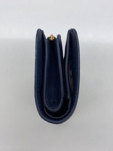 商品画像：2つ折り財布/レザー/NVY/花柄/レディース 7