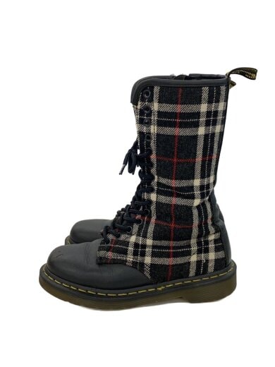 商品画像：レースアップブーツ/UK4/BLK/レザー/チェック/1B99 1