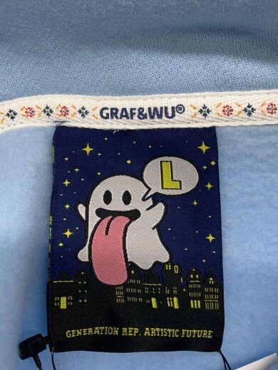 商品画像：パーカー/L/ポリエステル/BLU/おばけ刺繍// 3