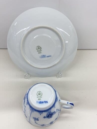 商品画像：ブルーフルーテッド プレイン/カップ＆ソーサー/1客 4