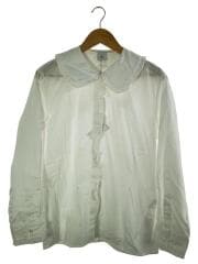 コットンフリルカラーシャツシャツ/36/コットン/ホワイト/白/無地/8611-242-0225