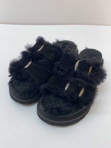 商品画像：ファー2ストサンダル/BLK/ファーサンダル 2