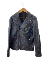 ダブルライダースジャケット/--/山羊革/BLK