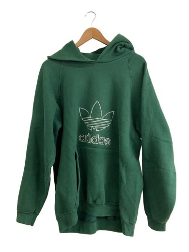 画像：adidas80s/USA製/パーカー/M/コットン/GRN1