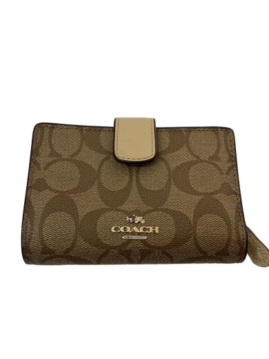 画像：COACH2つ折り財布/PVC/BEG/レディース1