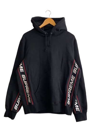 商品画像：19FW/Text Rib Hooded Sweatshirt/パーカー/M/コットン/BLK 1