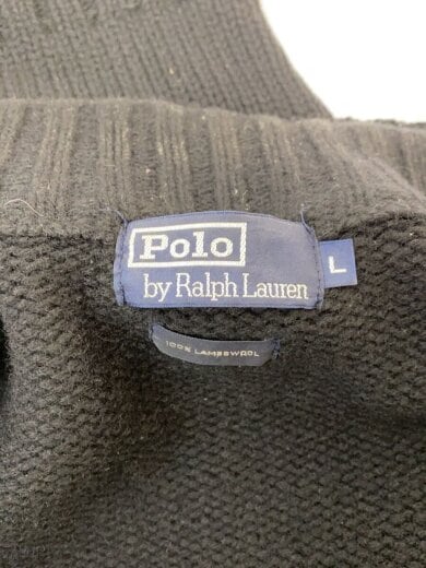 商品画像：90s/ドライバーズニット/ニット・セーター(厚手)/L/ウール/BLK/無地 3