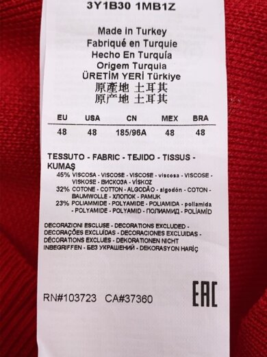 商品画像：襟付/カーディガン(薄手)/48/コットン/RED/1mb1z 4