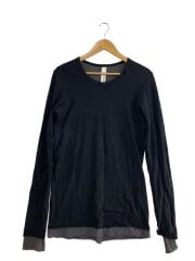 長袖Tシャツ/1/コットン/ブラック