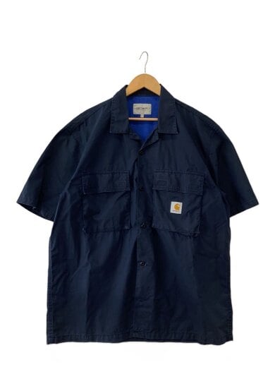 商品画像：半袖シャツ/XXL/コットン/ネイビー/I030456 1