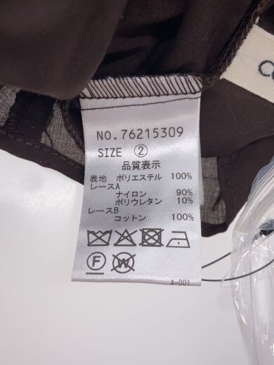 商品画像：レースディテールプリーツワンピース/半袖ワンピース/2/ポリエステル/BRW/76215309 4