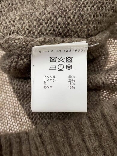 商品画像：ジップ/フーディ/カーディガン/L/アクリル/ベージュ/13218304// 4