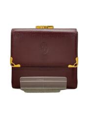 2つ折り財布/--/ボルド/レディース/型押しレザー/マストライン/がま口