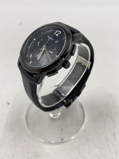 商品画像：腕時計/アナログ/レザー/BLK/BLK/VD53-KZE0 2