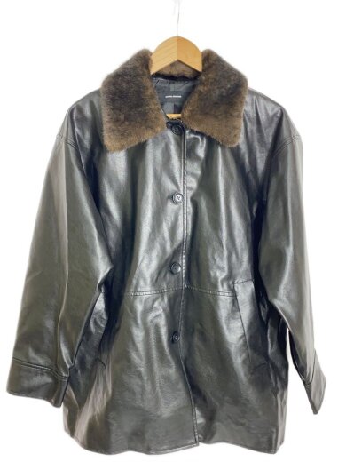 商品画像：ウォッシャブルフェイクレザージャケット/--/フェイクレザー/BLK/24-011-400-9161-3-0 1