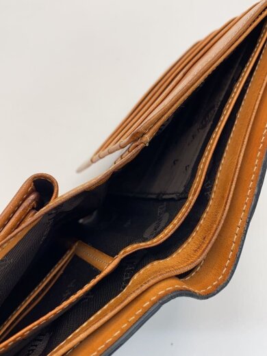 商品画像：2つ折り財布/レザー/BLK/メンズ 5