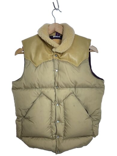 商品画像：ダウンベスト/36/ナイロン/BEG/無地 1