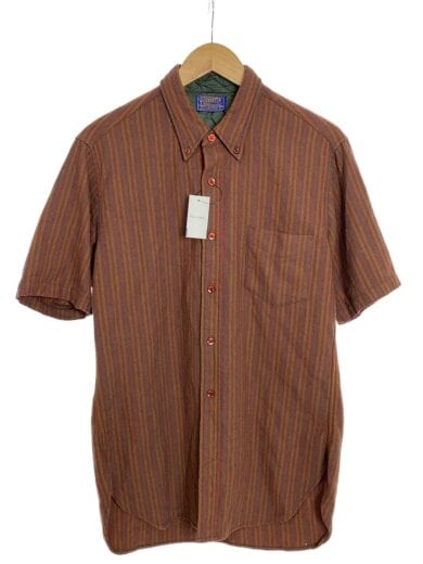 商品画像：半袖シャツ/L/ウール/BRW/ストライプ// 1