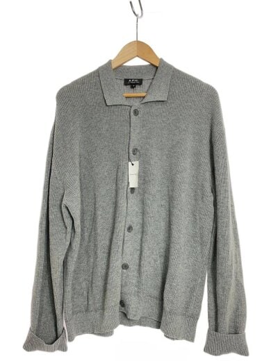 商品画像：カーディガン(厚手)/M/コットン/GRY/無地/24246-1-88491 1