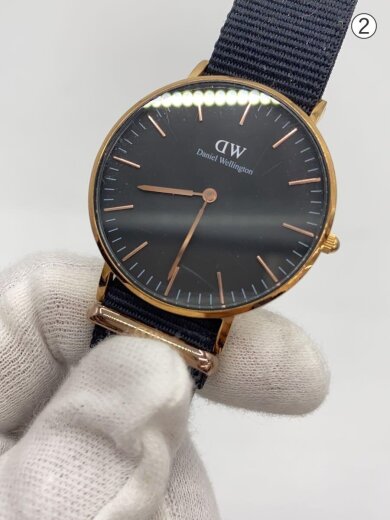 商品画像：クォーツ腕時計/アナログ/ナイロン/BLK/BLK/DW00100150 7