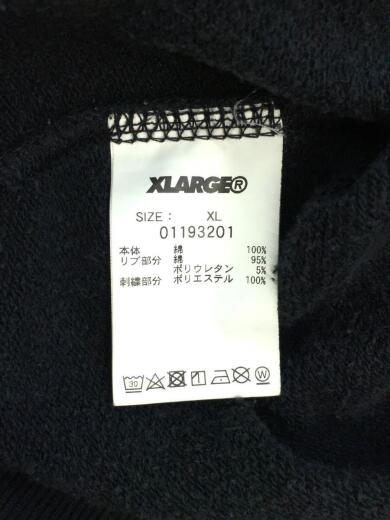 画像：X-LARGEパーカー/XL/コットン/BLK/011932015