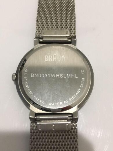 画像：BRAUNクォーツ腕時計/アナログ/ステンレス/SLV/SLV/SS/BN00313