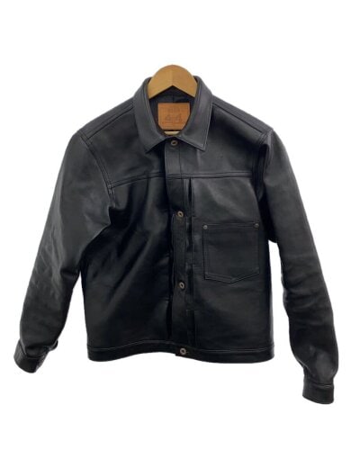 画像：JELADOGジャン/XL/牛革/BLK/無地/1st/月桂樹/シンチ/44レザー1