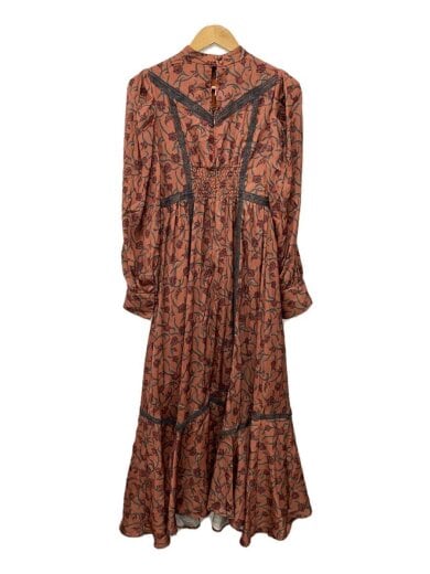 画像：Lily Brown23AW/花柄ラインワンピース/0/ポリエステル/BRW/花柄/LWFO2350952