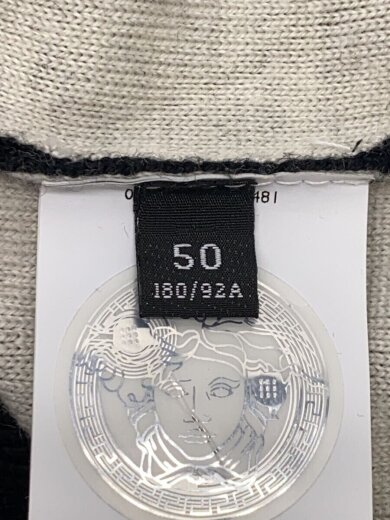 画像：VERSACE毛玉考慮/カーディガン(厚手)/50/ウール/BLK/総柄/1002720//4