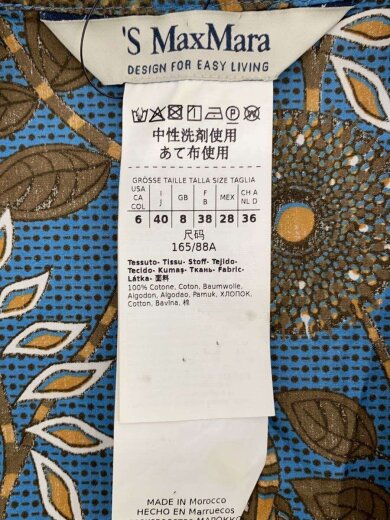 商品画像：ノースリーブワンピース/38/コットン/BLU/総柄/922113216 3