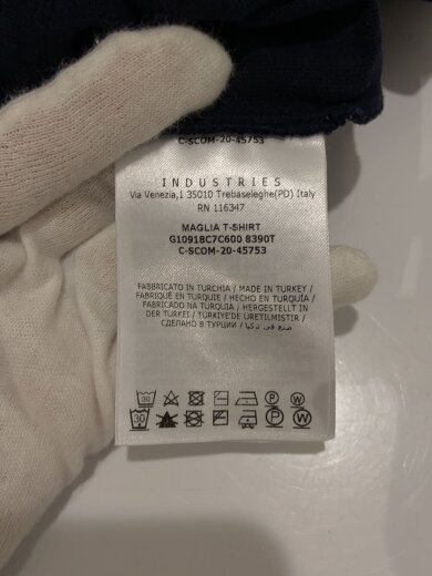 商品画像：Tシャツ/S/コットン/NVY/無地/G10918C7C600 8390T// 5