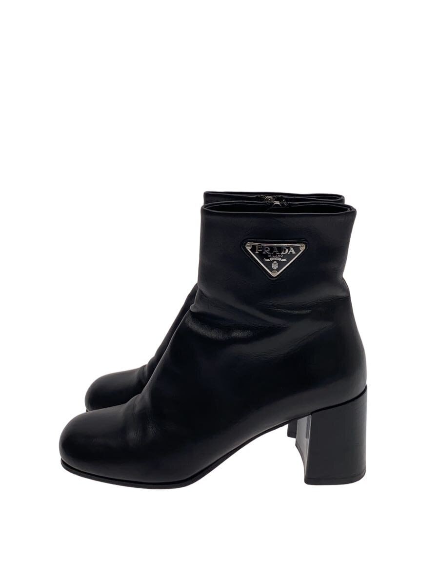 PRADA / 三角ロゴ/サイドジップ/ブーツ/38/BLK