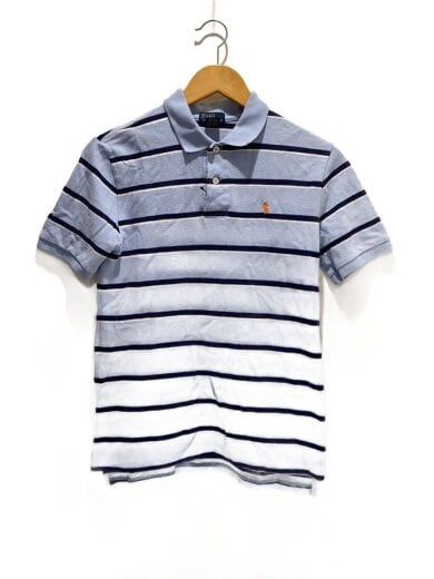 商品画像：ポロシャツ/L/コットン/BLU/ボーダー// 1