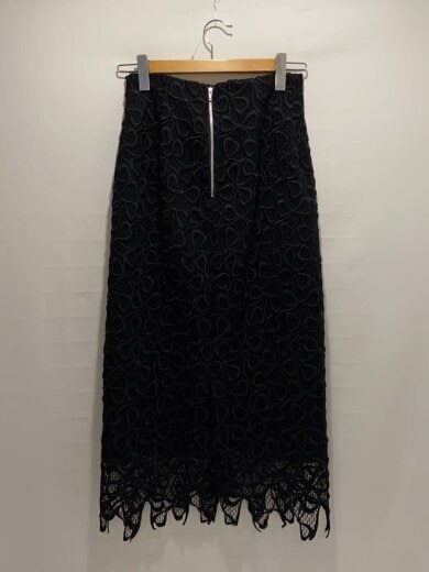 画像：CELFORDロングスカート/38/ポリエステル/BLK/総柄/CWSF2410542