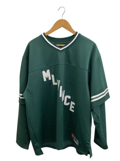 商品画像：LAYERED L/S FOOTBALL SHIRTS/トップス/XL/ポリエステル/GRN 1