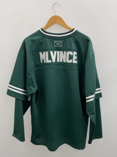 商品画像：LAYERED L/S FOOTBALL SHIRTS/トップス/XL/ポリエステル/GRN 2