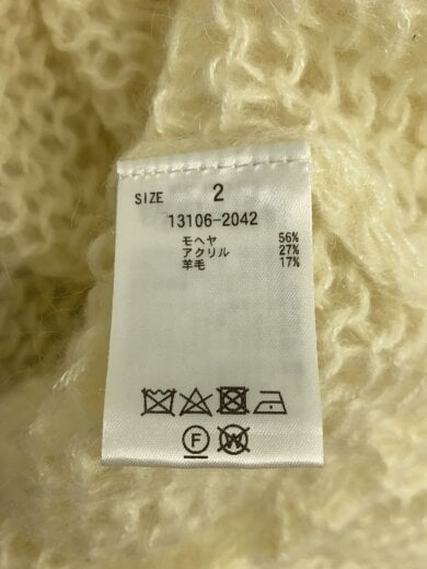 商品画像：V NECK LOOSE MOHAIR KNIT TOPS/2/モヘア/IVO/無地/13106 4