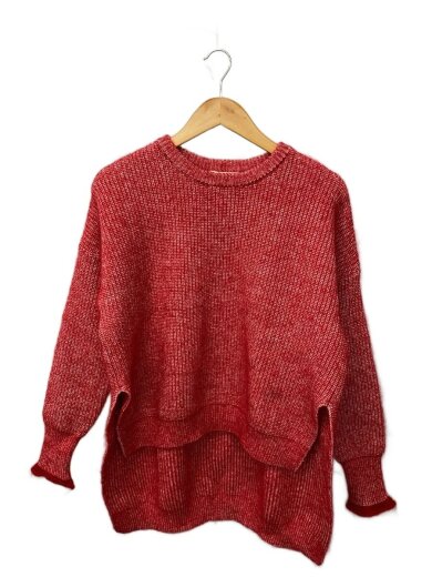 商品画像：ニット・セーター(厚手)/38/ポリエステル/RED/無地/300CA170-2270 1